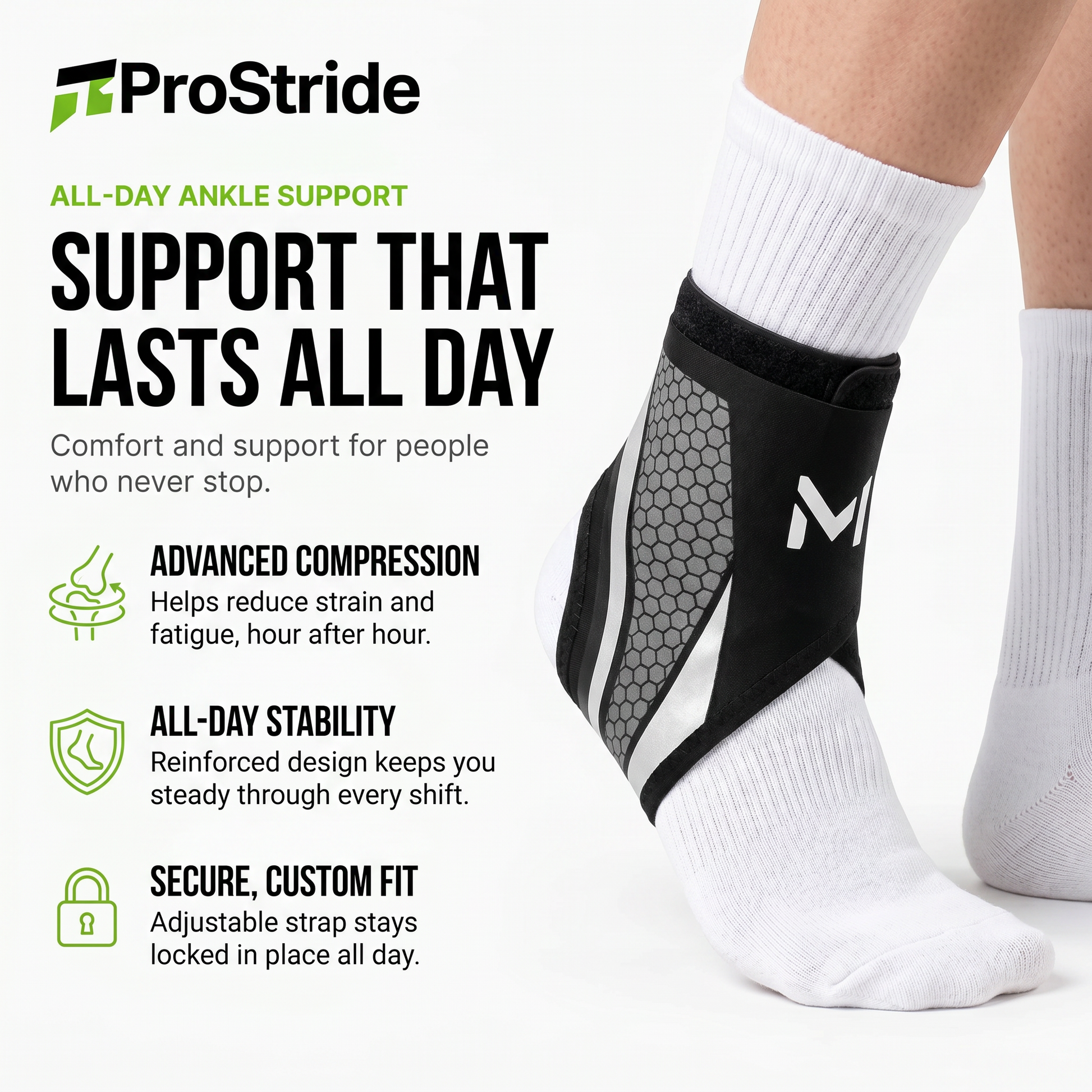 ProStride - Support that lasts all day - beneficios